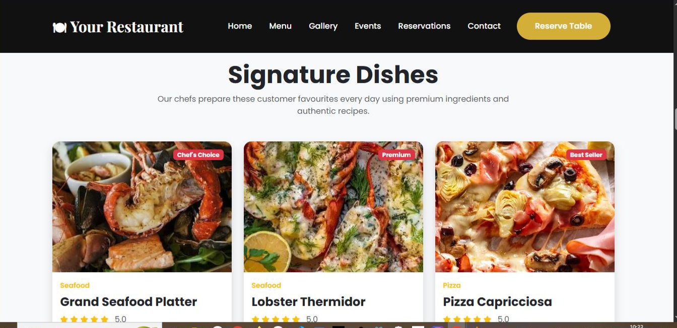 Restaurant Website