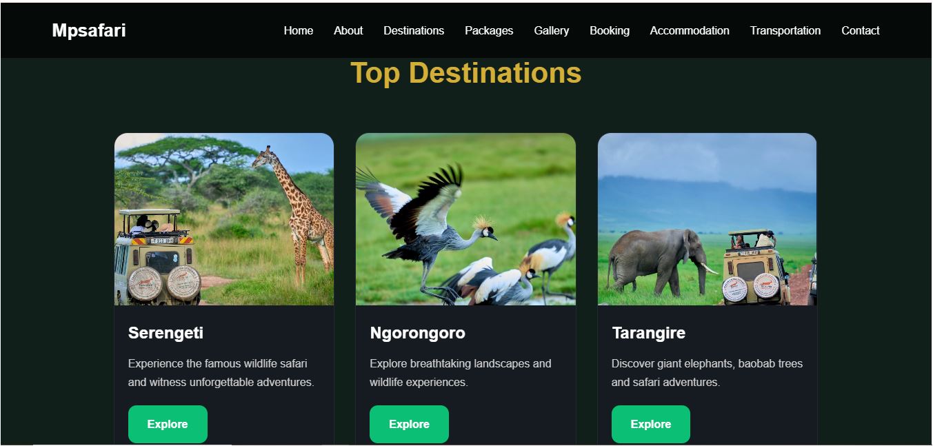 Safari Website